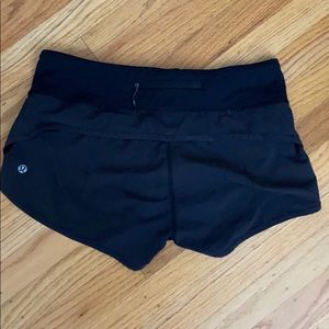 Black lululemon speed shorts